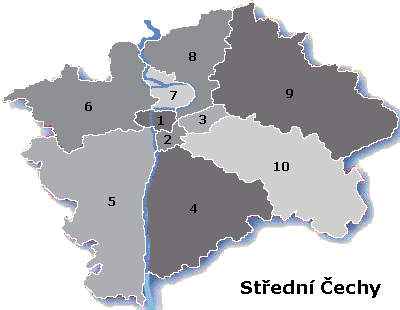 mapa Prahy